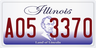 IL license plate A053370