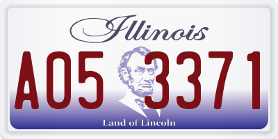 IL license plate A053371