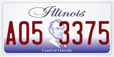 IL license plate A053375