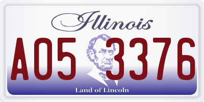 IL license plate A053376