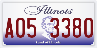 IL license plate A053380