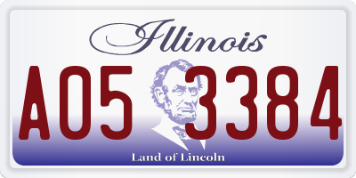 IL license plate A053384