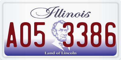 IL license plate A053386