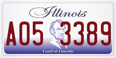 IL license plate A053389