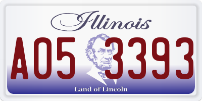 IL license plate A053393