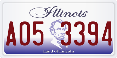 IL license plate A053394