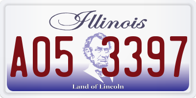 IL license plate A053397