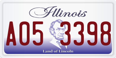 IL license plate A053398
