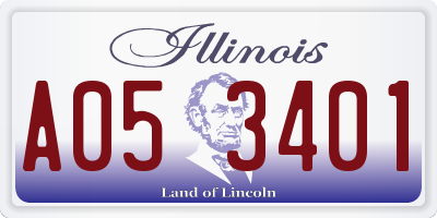 IL license plate A053401