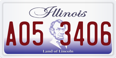IL license plate A053406