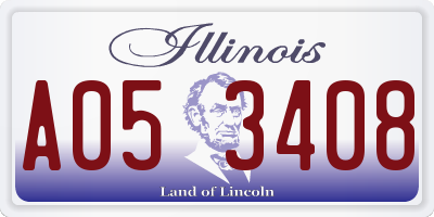 IL license plate A053408