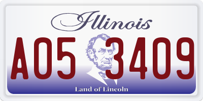 IL license plate A053409