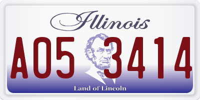 IL license plate A053414