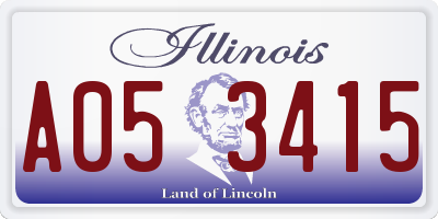 IL license plate A053415
