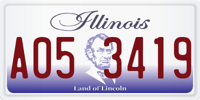 IL license plate A053419