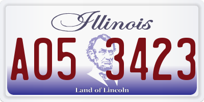 IL license plate A053423