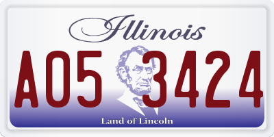 IL license plate A053424