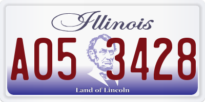 IL license plate A053428