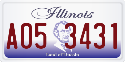 IL license plate A053431