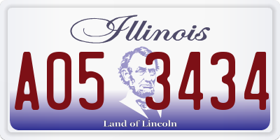 IL license plate A053434