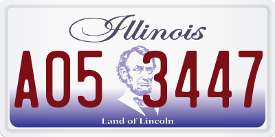 IL license plate A053447