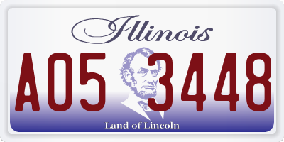 IL license plate A053448