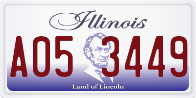 IL license plate A053449