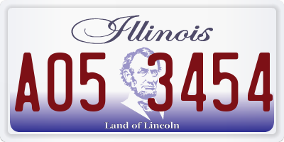 IL license plate A053454