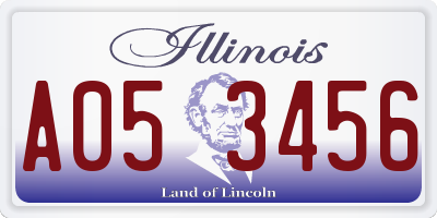 IL license plate A053456