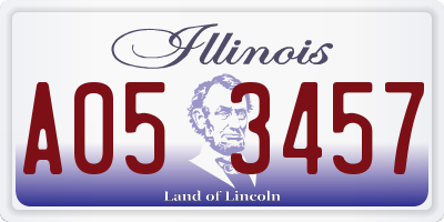 IL license plate A053457
