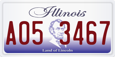 IL license plate A053467