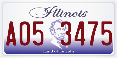 IL license plate A053475