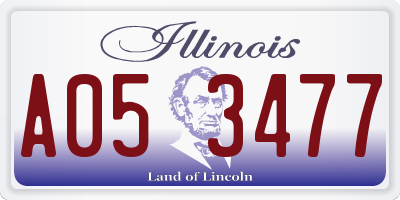 IL license plate A053477