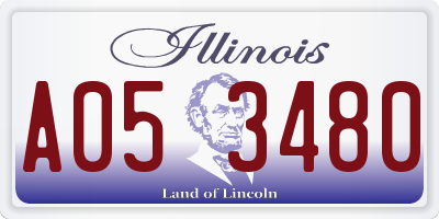 IL license plate A053480