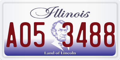 IL license plate A053488