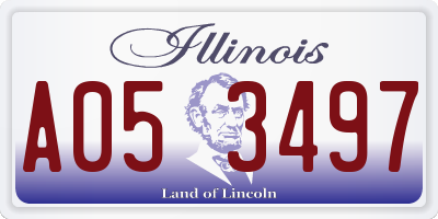 IL license plate A053497