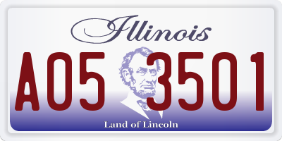IL license plate A053501