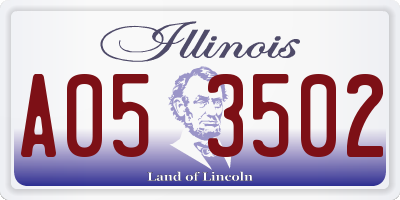 IL license plate A053502