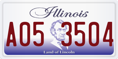 IL license plate A053504
