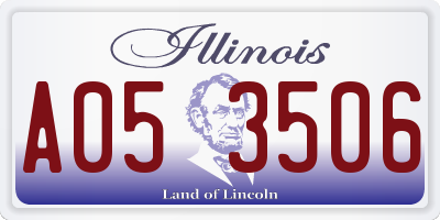 IL license plate A053506