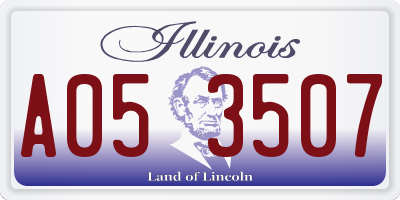 IL license plate A053507