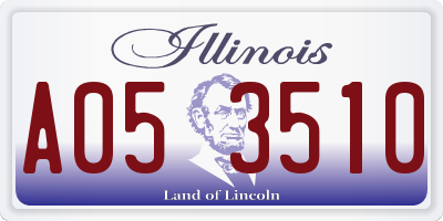 IL license plate A053510