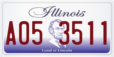 IL license plate A053511