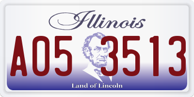 IL license plate A053513