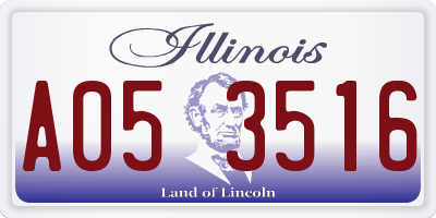 IL license plate A053516