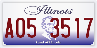 IL license plate A053517