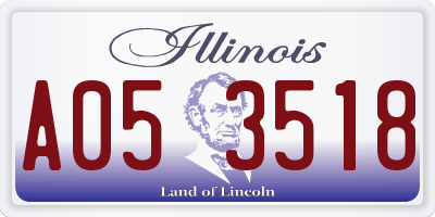 IL license plate A053518