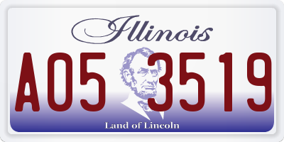 IL license plate A053519