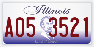 IL license plate A053521