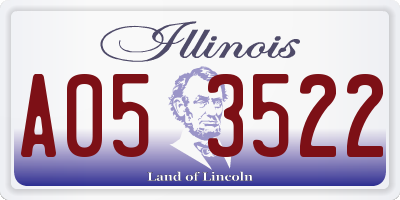 IL license plate A053522